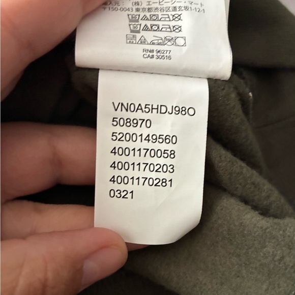 Vans Women’s Olive Green Floral Cropped Long Sleeve Hoodie Pullover Sweater L - Picture 13 of 13